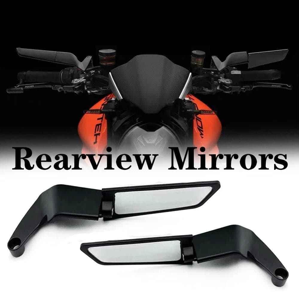 Para Ducati MULTISTRADA STREETFIGHTER HYPERMOTARD Motocicleta Asa De Vento Fixa Espelho Retrovisor Competitivo Invertend