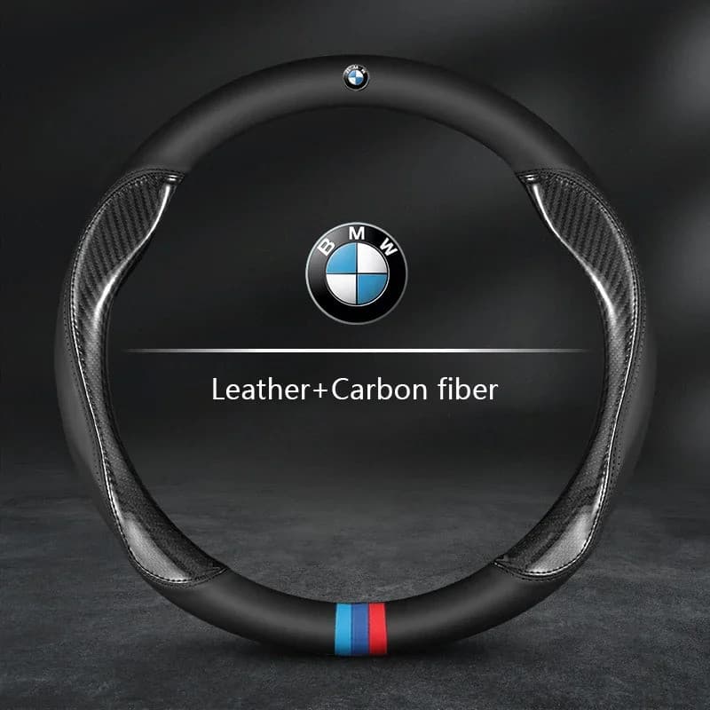Capa De Couro Para Volante De Carro , Fibra De Carbono , BMW X1 X3 X5 X7 G20 G30 E39 E46 E87 E90 E92 F10 F15 F25 F30 , A