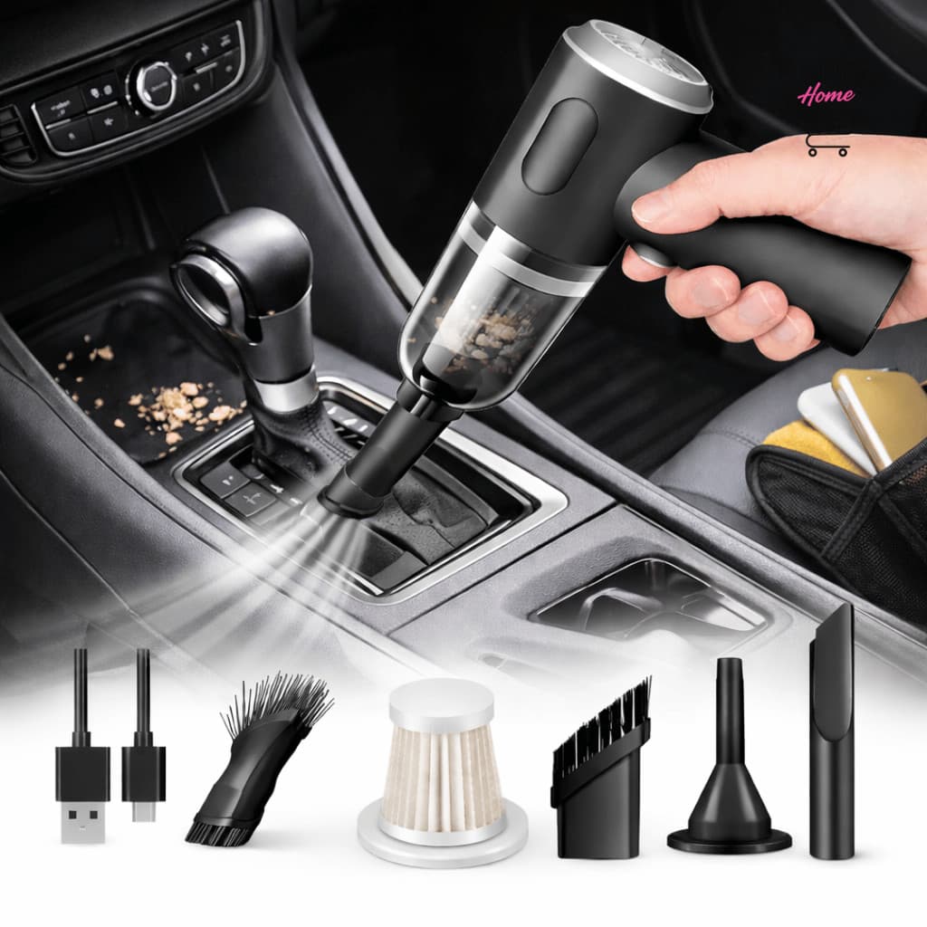 Mini Aspirador De Pó Portátil 3 em 1 Sem Fio Recarregável USB Limpeza de Carro Sofá Teclado Casa