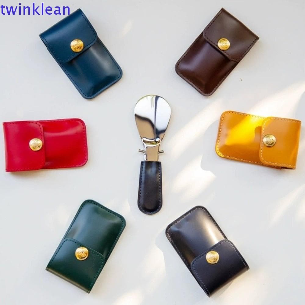 Calçadeira Dobrável Para Idosos TWINKLEAN , Bolsa De Couro Com Alça PU E Buzina De Aço Inoxidável , Cor Sólida