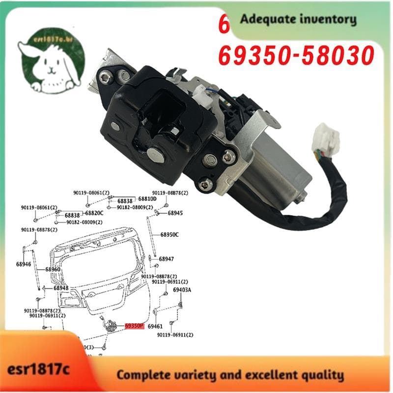 69350-58031 Atuador Traseiro De Fechadura Traseira Para Alphard 2015-Conjunto De Porta De Elevação-Malas 69350-58030 693