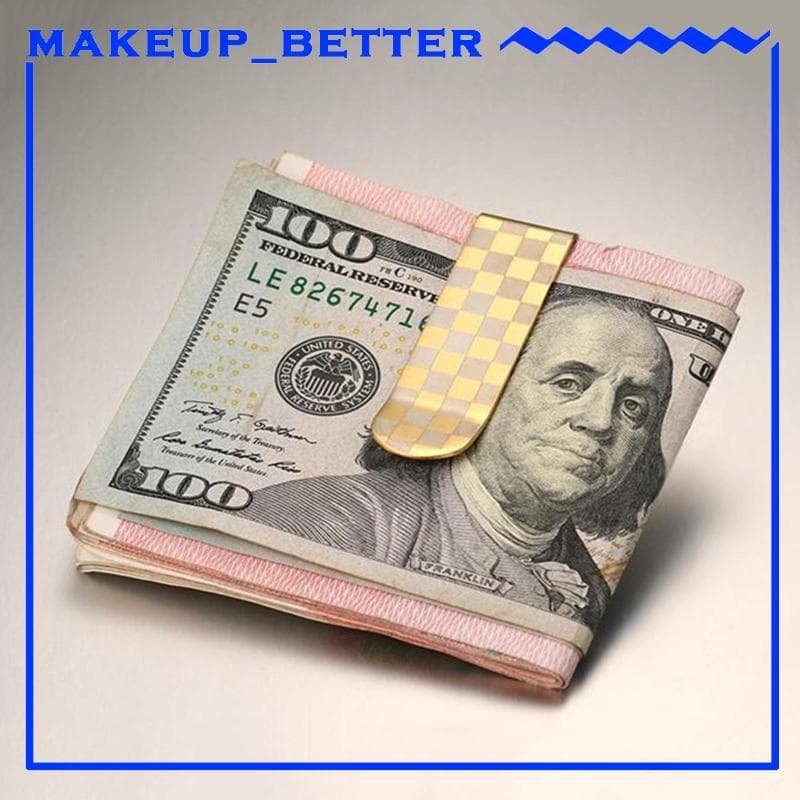 [Makeup_better] Clipe De Dinheiro De Aço Inoxidável Carteira Fino E Minimalista Para Contas Cartões Homens Mulheres Supo