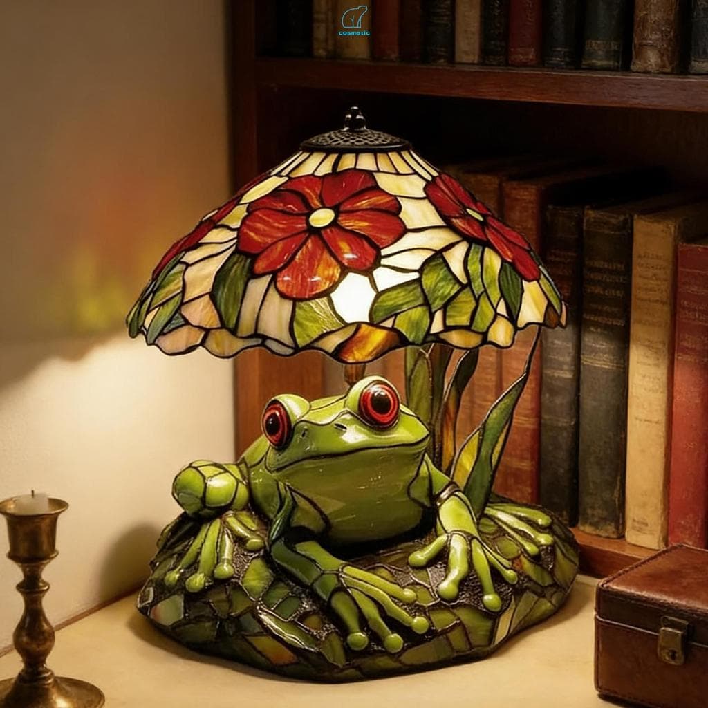 Candeeiro De Mesa LED Com Flor De Sapo Fofo-Luz Noturna USB Para Berçário De Quarto Infantil