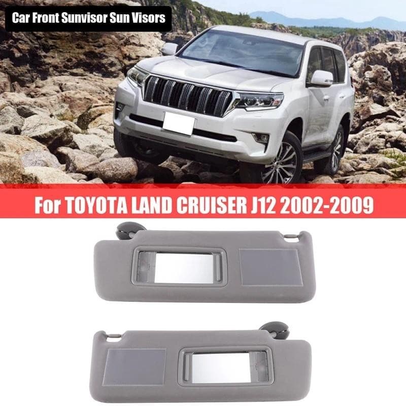1 Par De Viseiras Solares Dianteiras Do Carro Com Espelhos E Luzes LED 74310-6A020-A1 Substituição Para TOYOTA LAND CRUI