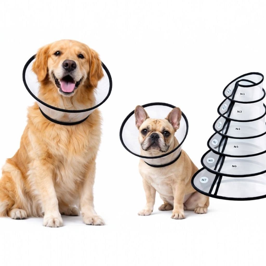 Cone Elizabetano Premium para Cachorro e Gato Proteção Pós Cirurgia Tamanhos 1 a 7