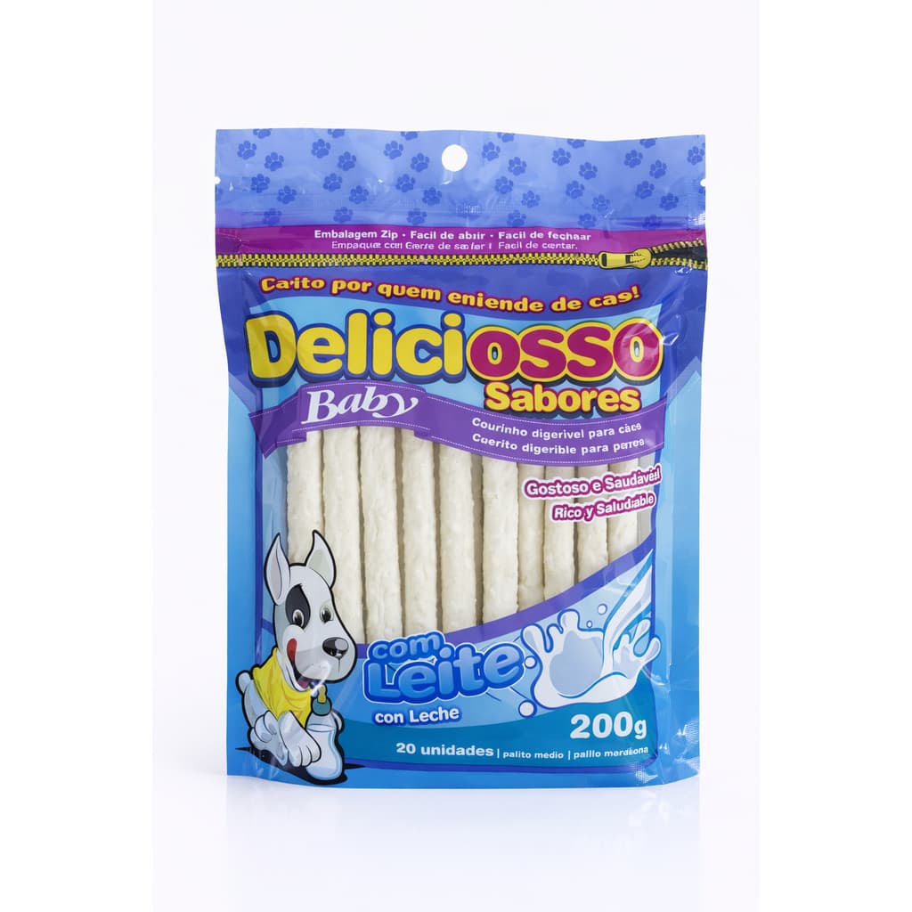 PETISCO PALITO OSSO DELICIOSSO BABY MEDIO 200G