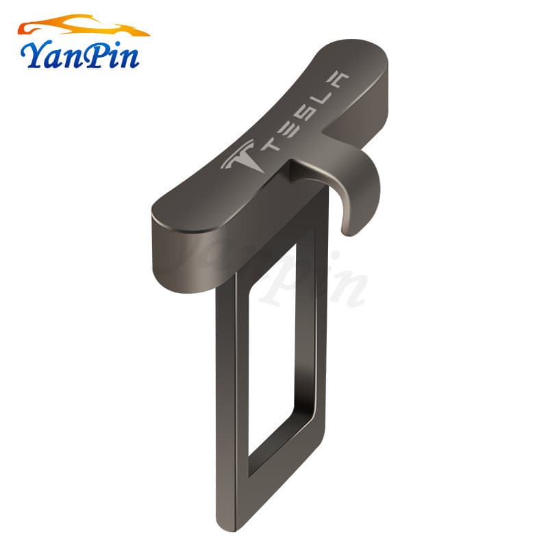 Tesla Extensor De Cinto De Segurança De Carro DIY Logotipo Aumentar Gancho De Extensão Para Modelo X/S