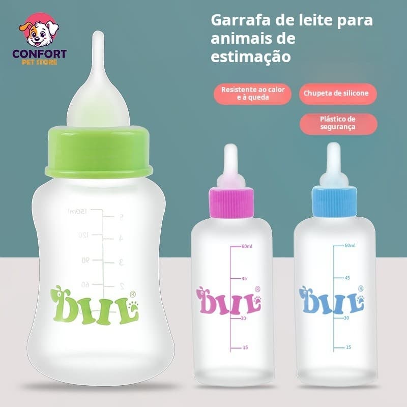 Mamadeira Para Cachorros Filhotes Cães E Gatos Mamadeiras Pet, 60ml, 120ml, 150ml Chupeta para animais de estimação