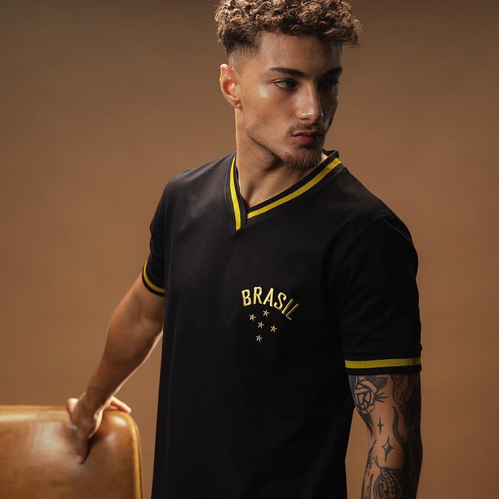 Camisa Brasil Retrô Gold Masculina