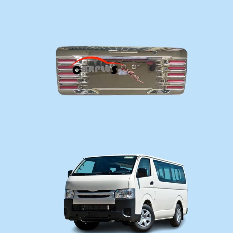 Novo Protetor De Placa Traseira Cromada De Alta Qualidade Com Acessórios Externos De LED Para HIACE Minibus 2015-2018 Au