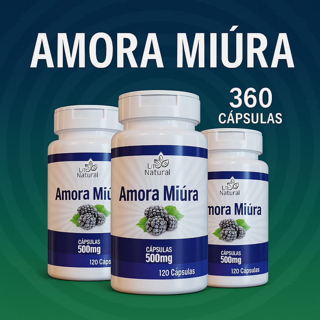 Suplemento de Amora Miúra 500mg 100% Original 120 Cápsulas