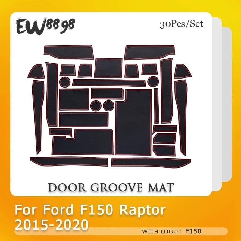 Tapete De Slot De Portão Adequado Para Ford F150 Raptor Série F 2015 2016 2017 2018 ~ 2020 Antiderrapante Borracha Porta
