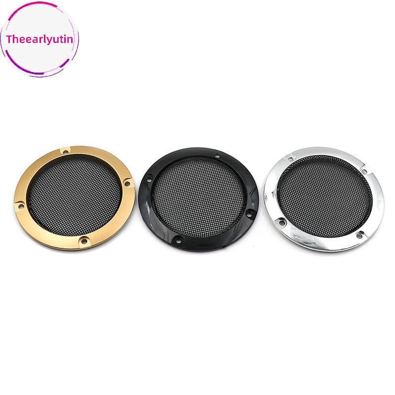 theearlyutin 3 " Polegadas Capa De Alto-Falante De Áudio Círculo Decorativo Grade De Malha De metal 2 Peças br