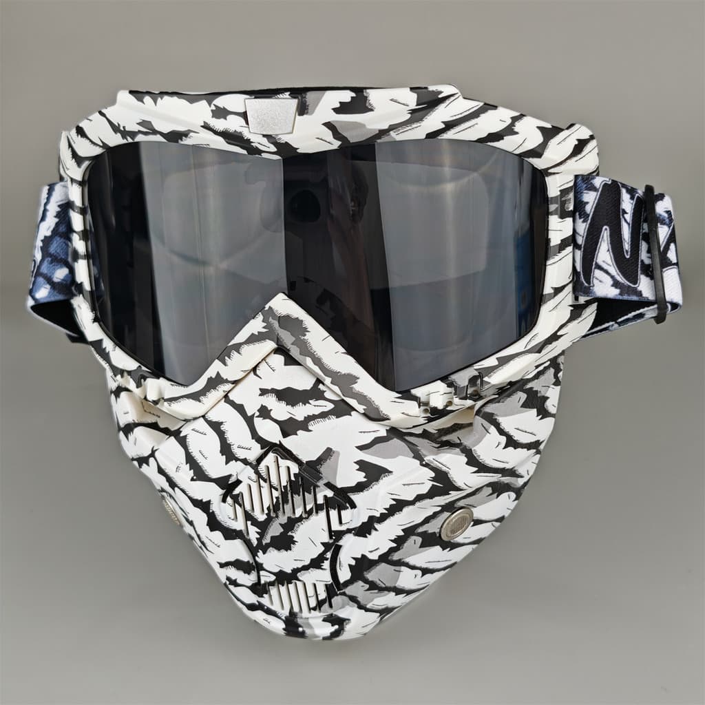 Máscara Facial Óculos De Esqui Ao Ar Livre Equitação Personalidade TPU Esportes Motocicleta À Prova De Vento
