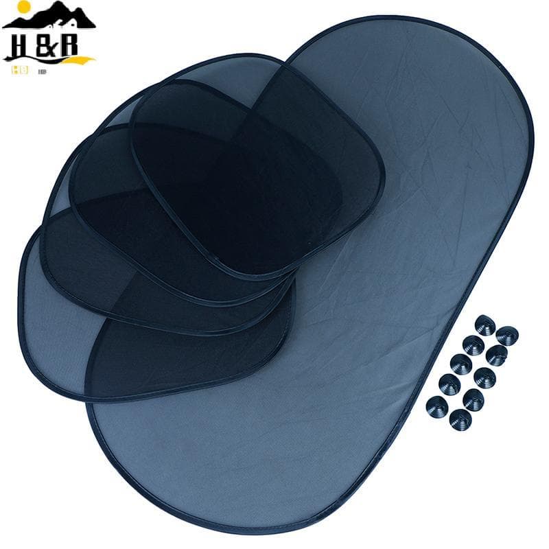 [H & B] 5 Unidades/Conjunto Protetor De Cortina De Malha Anti-UV Para Janela De Carro