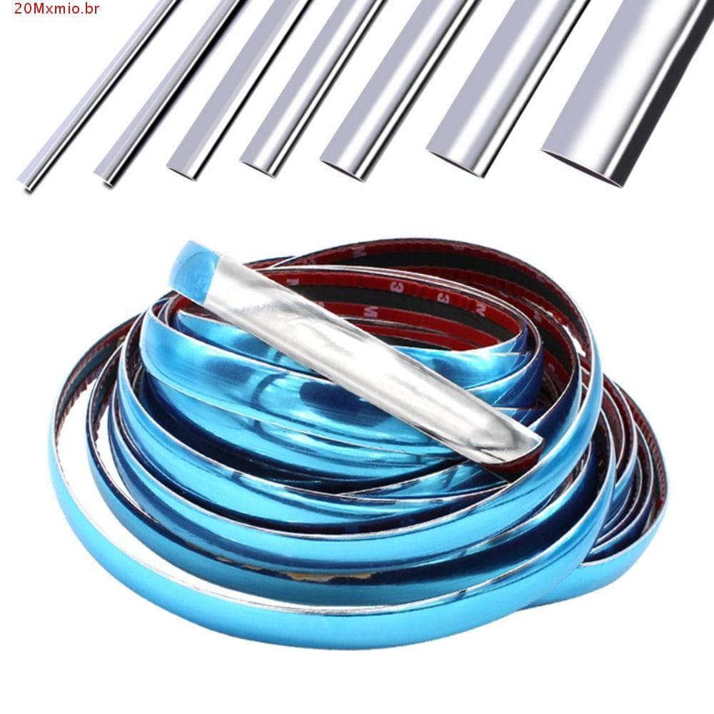 MXMIOB Tira De Guarnição Cromada Para Carro , Anticolisão , Moldagem , Estilo , Adesivo À Prova De Arranhões , Protetor 