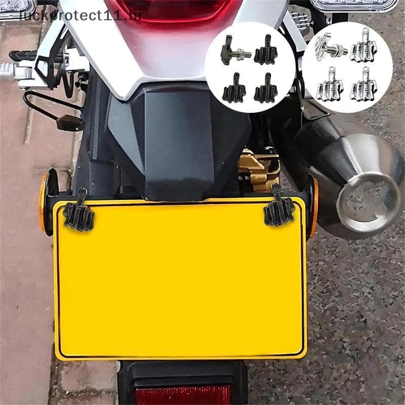 LTBR 4 Peças Parafusos De Dedo Médio Placa De Licença Tampas Para Quadro De Etiqueta De Carro Kit De Substituição De Mot