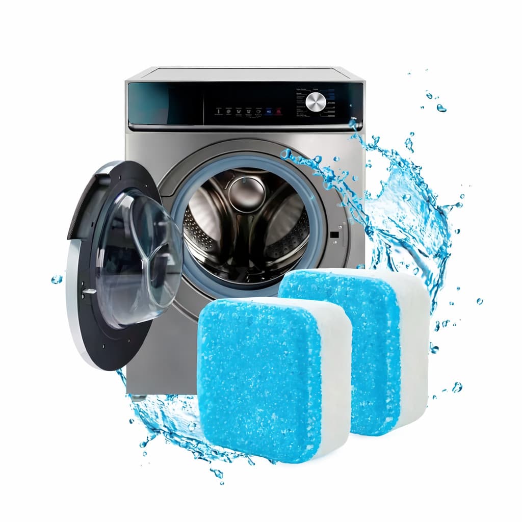 Kit 6/12/24 Pastilhas Limpadoras para Máquina de Lavar Roupa Higienização Profunda FUSHANG