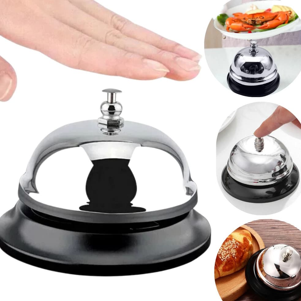 Sino De Balcão Campainha Metal Sineta Chamado Recepção Hotel