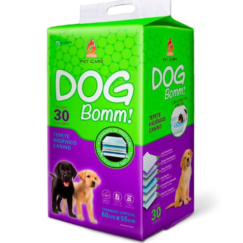 Tapete Higiênico Dog Boom 60 x 55 cm para Cães com 30 unidades