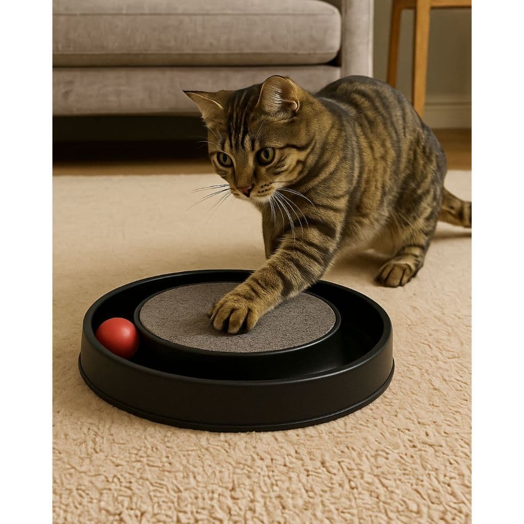 Arranhador Redondo Para Gato Relax Com Bolinha Miau