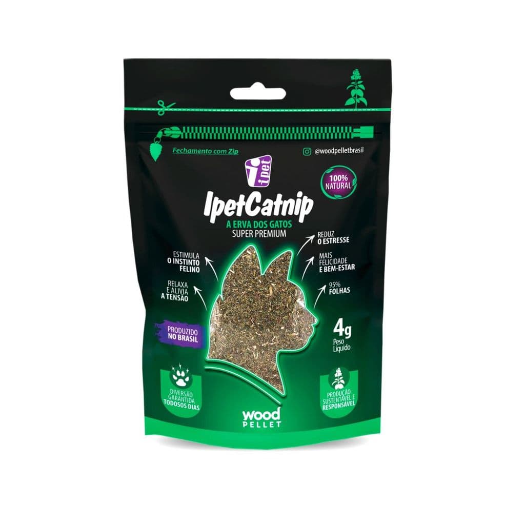 Catnip Erva Para Gatos Relaxante Premium- IpetCatnip 4g
