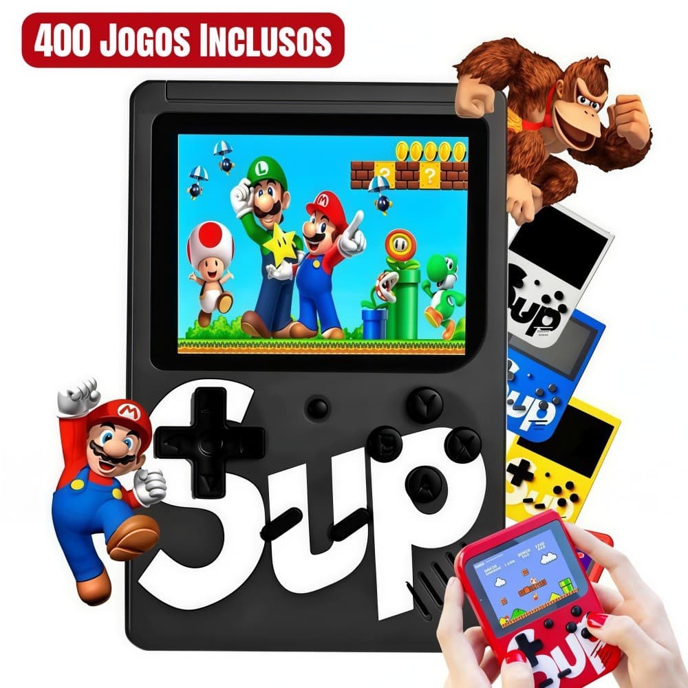 🔥 Mini Video Game Sup Game Box 400 Jogos Em 1 Portátil Jogos Antigos Clássicos Anos 80
