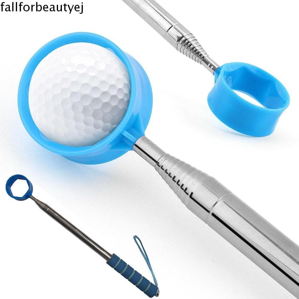 FALLFORBEAUTYEJ Recuperador Telescópico De Bola De Golfe , Ferramenta De Coleta Com Alça Antiderrapante De Dois Lados