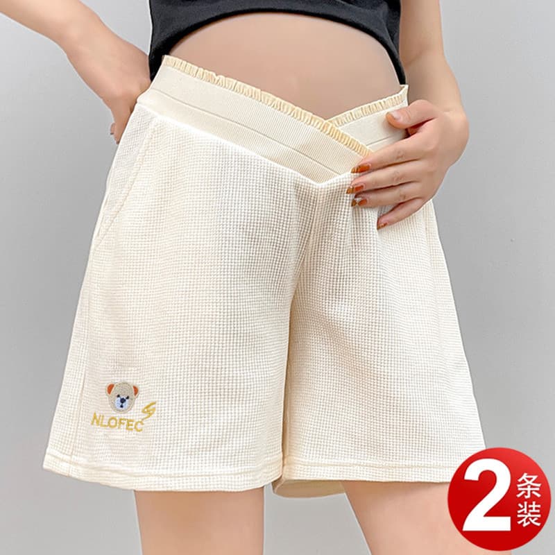 Shorts de maternidade verão estilo fino calças de maternidade exterior Wear verão moda cintura baixa esportes calças de 