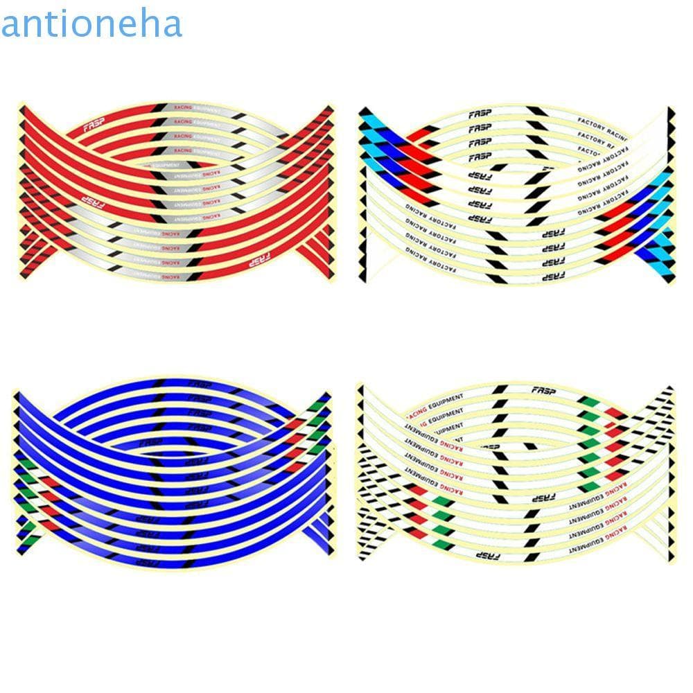 ANTIONEHA Adesivos Para Rodas De Motocicleta Acessórios Motocicletas Fita Listrada De Aro Decalques Automotivos Carro