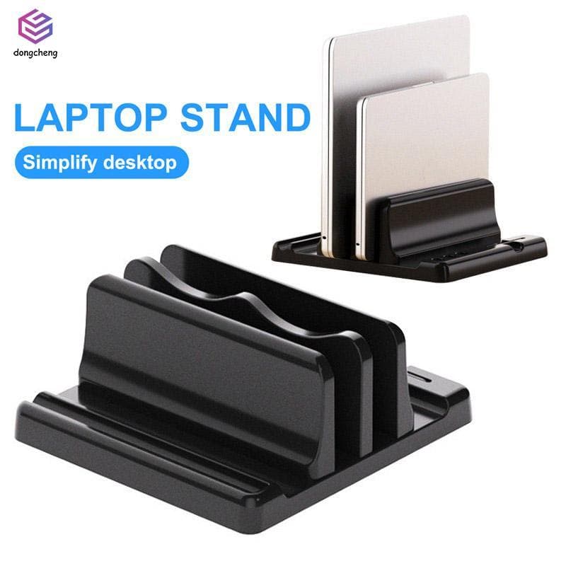 Suporte Vertical Ajustável Para Laptop-Slot Duplo Economia De Espaço De Notebook Tablet
