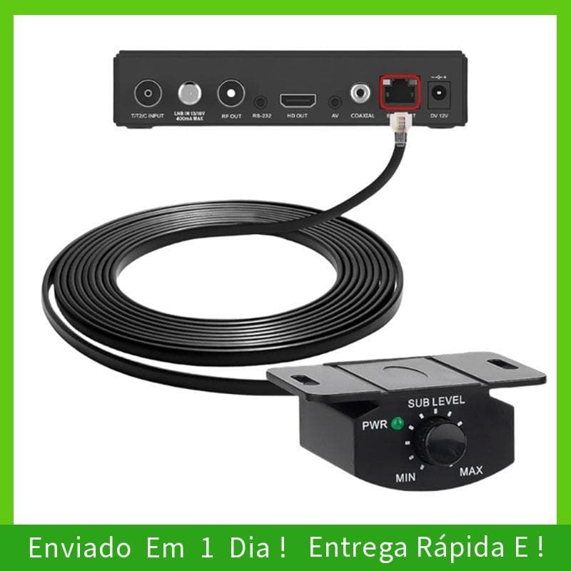 - joyceCar Cabo De Controle De Volume Do Amplificador Com Botão Estéreo Regulador De Ganho Para Montagem Em Painel De Áu