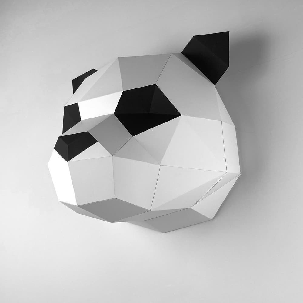 MOMO K2 Bonito 3D Tridimensional Panda Animal Molde de Papel Pendurado na Parede Sala de Estar Decoração de Quarto Infan