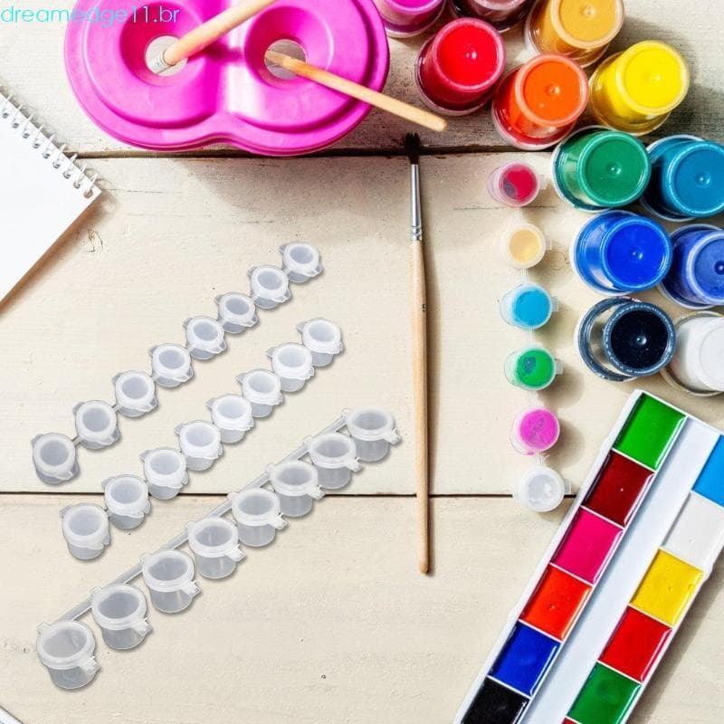 dreamedge11 Pintura Vazias Estojo Tampa Pequenas Recipiente Para