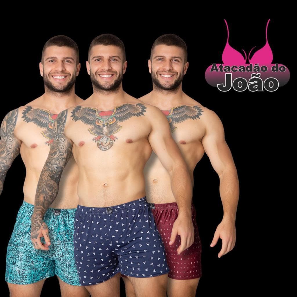 Kit 5 Cueca Samba Canção Short Pijama Para Homens de Liganete Estampada Oferta