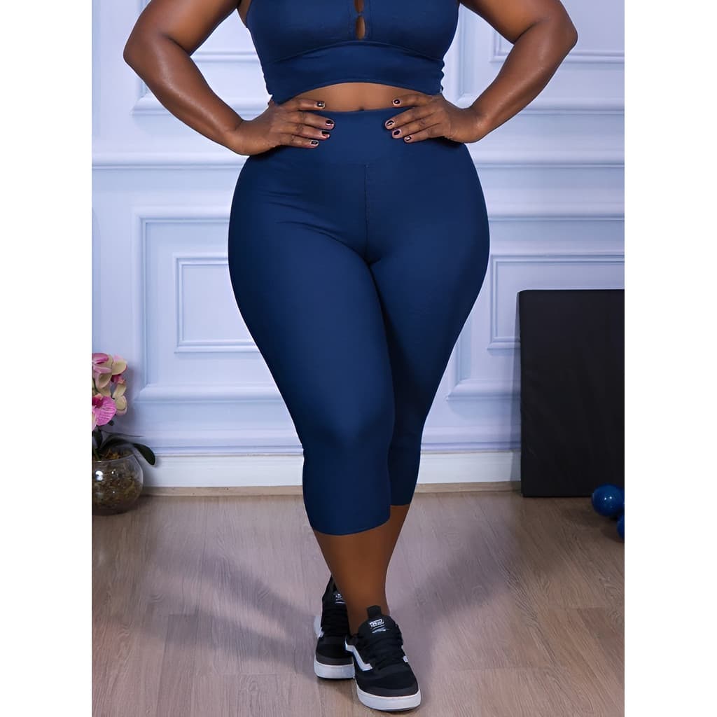 Calça Corsário Capri Legging Leg Plus Size Academia G1 G2 G3 E G4