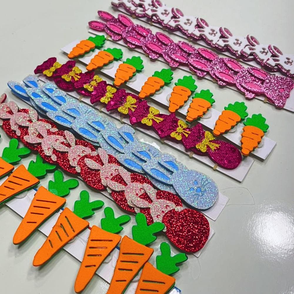 Laços Pet 40/80 Unidades Aplique Páscoa Premium Glitter Lacinhos para Pet Grande Premium