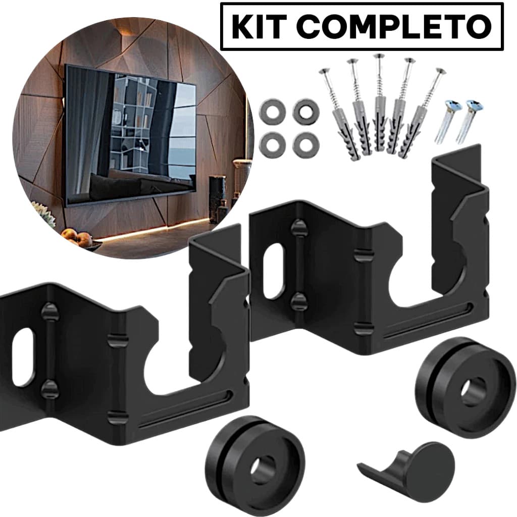KIT Suporte TV Universal Fixo LED LCD Plasma 10 a 85'' Parede Painel Monitor