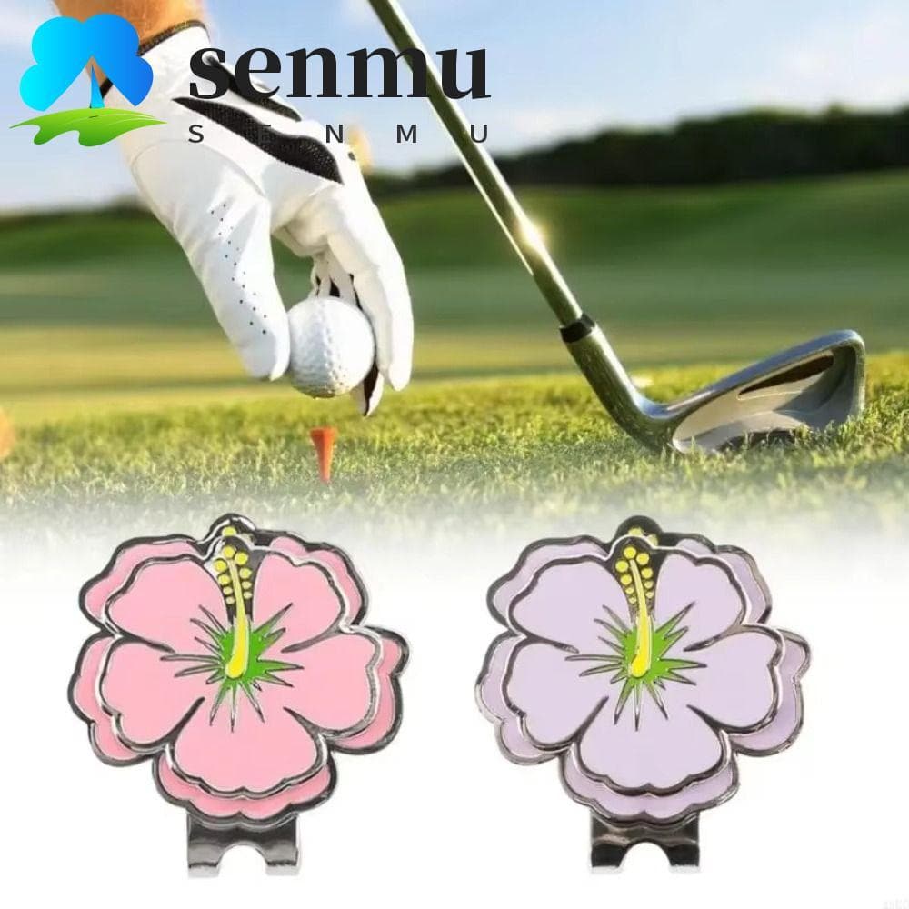 Clipe Para Boné De Golfe SENMU , Marca De Bola Em Forma De Flor De Posição , Marcador De Chapéu De Dois Estilos