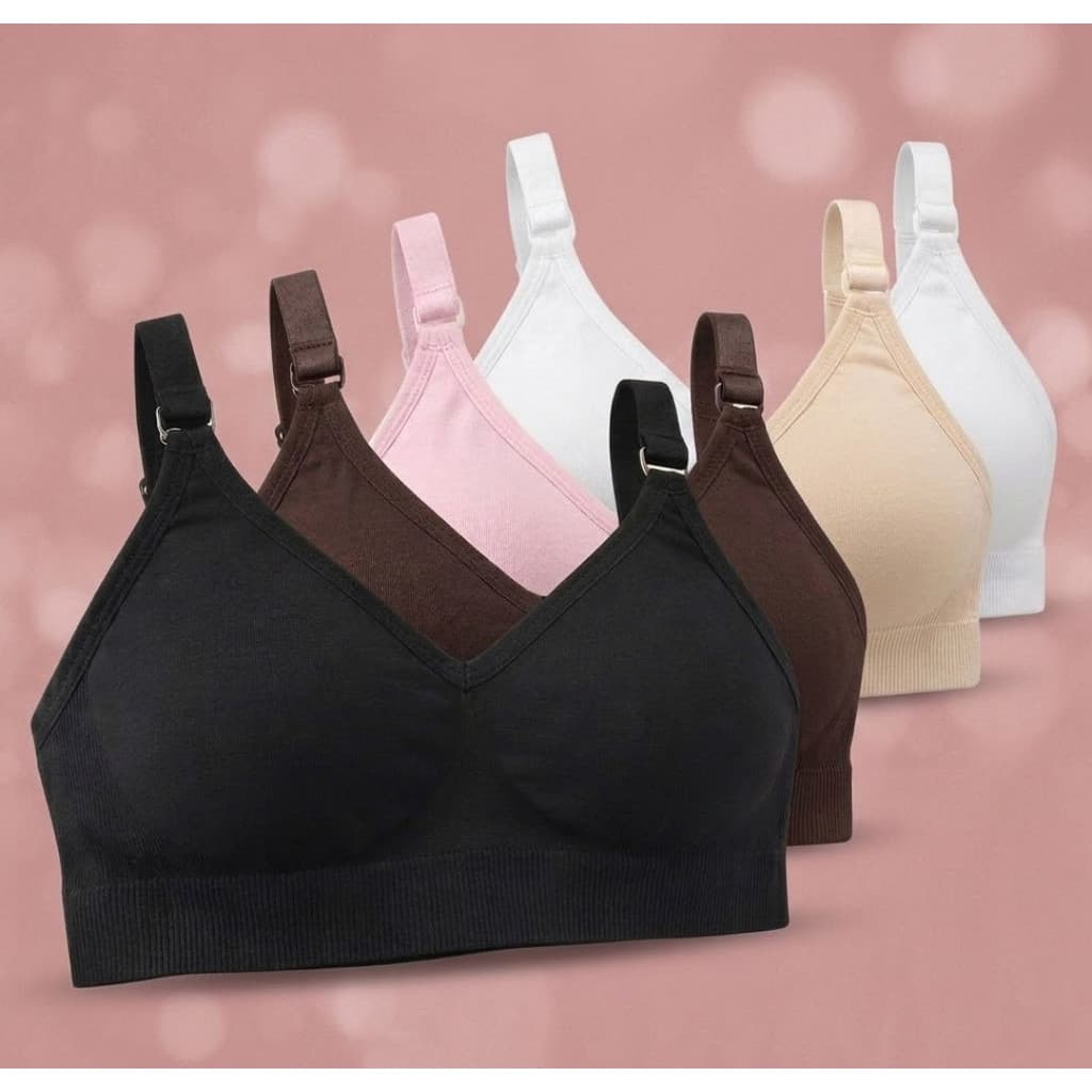 Sutiã Básico Sem Aro com Bojo Removível em Poliamida P ao G3 | Sustentabilidade e Conforto Diário
