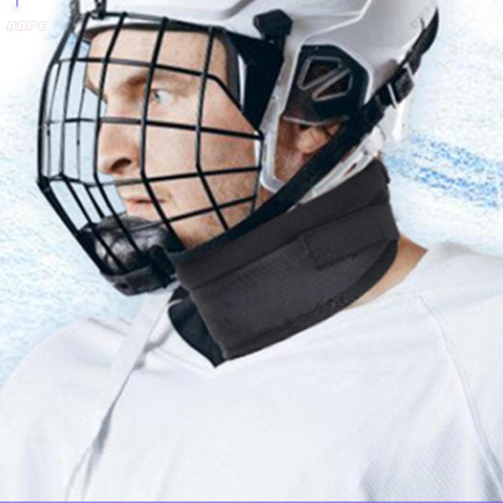 Protetor De Pescoço De Hóquei , Coleira De Segurança Ajustável De Fibra Resistente Ao Corte Para Esportes No Gelo , Adul