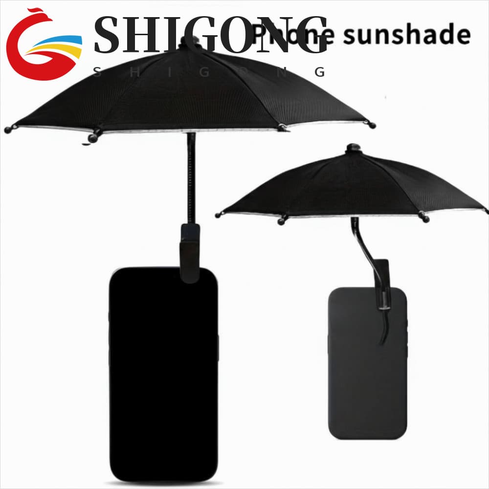 SHIGONG Guarda-Sol Para Celular , Com Clipe Anti-Reflexo , Chuva Mangueira De Metal , Suporte Telefone Carro