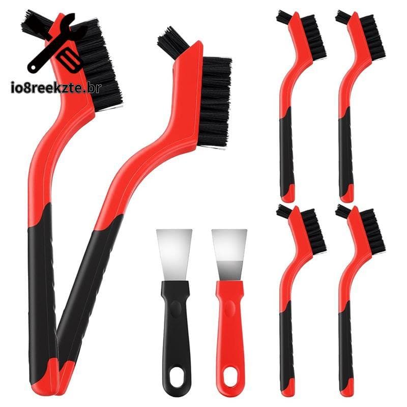Escovas De Náilon , 6 Limpeza Sem Riscos Dos Pces Com Cabeça E Duas Pás Pequenas Conjunto De Escova De Detalhamento De C