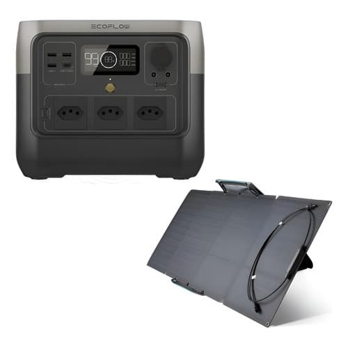 Kit Gerador Energia River 2 Pro + Painel Solar 45w Ecoflow 