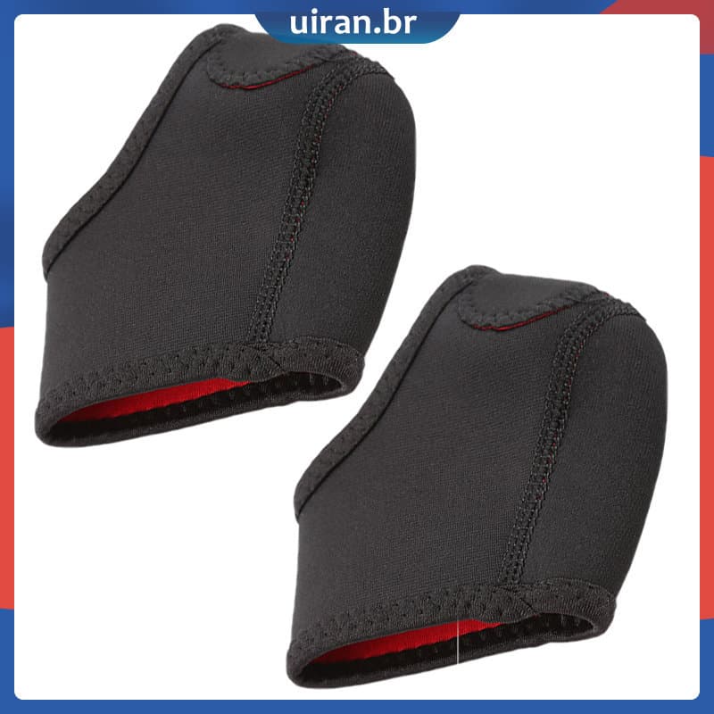 2 Pçs Almofadas De Pé Calcanhar Cobre Protetores Tornozelo Suporte Para Homem 11.5X9.5X0.2CM Preto uiran