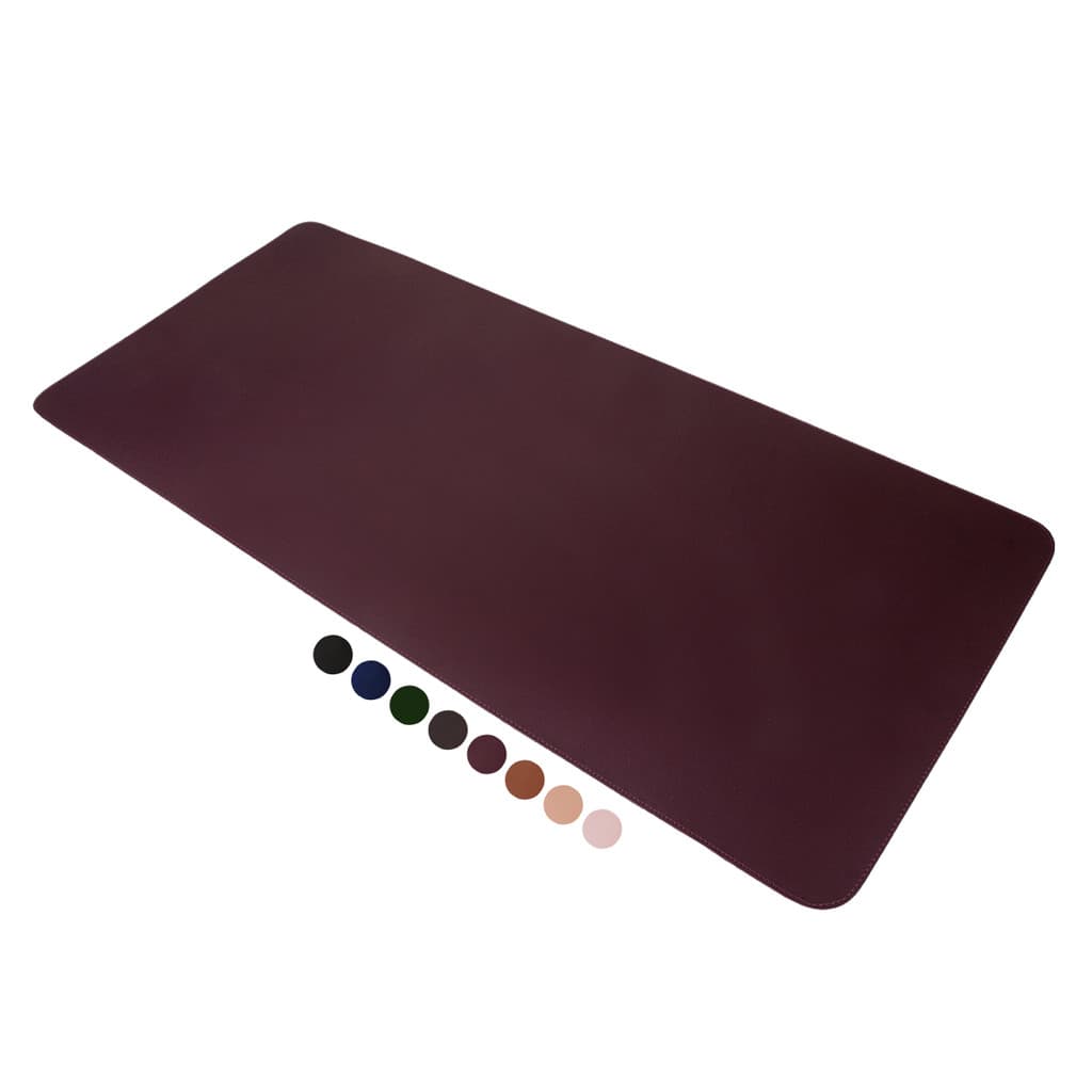 MousePad Grande Bordô Desk Pad Couro Gamer Escritório