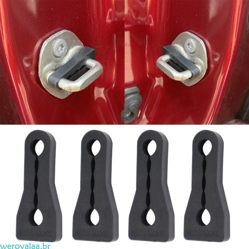 weroyalaa 4 Peças Ruído Silencioso Surdo Vedação À Prova Som Fechadura Da Do Carro Amortecedor Buffe