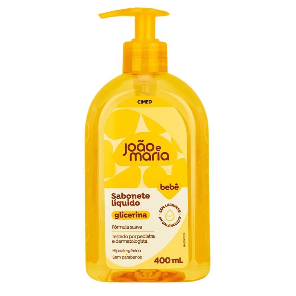 Sabonete Líquido Bebê João e Maria Glicerina 400ml