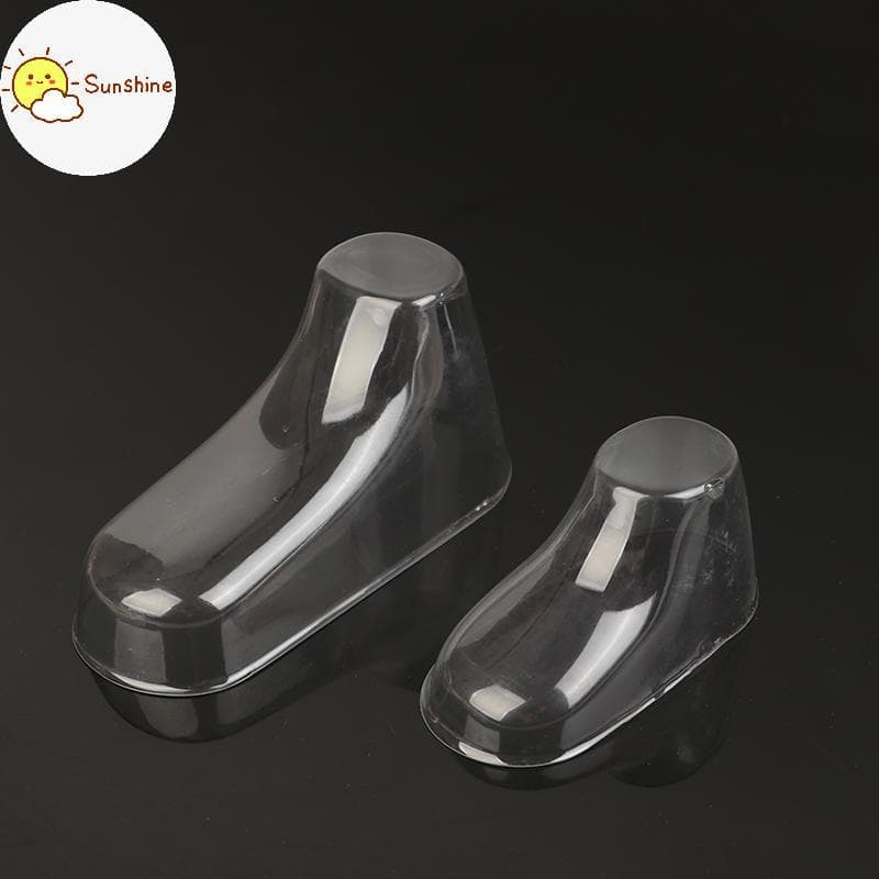 OMS 10 Pçs Claro PVC Criança Botas Vitrine Suporte Quadro Pés Molde De Sapato De Plástico Do Bebê Maca Meias Expositor b