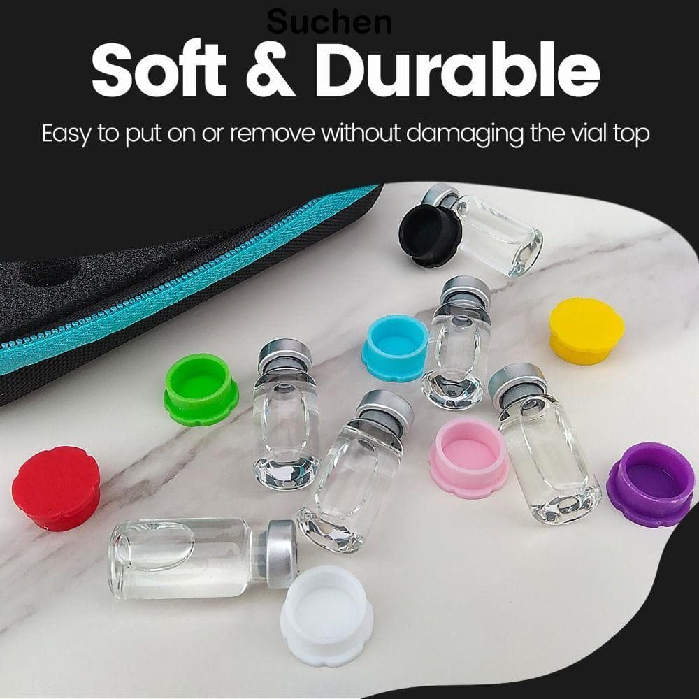 SUCHENBRI 8pcs/12pcs Tampas De Frasco De Vidro , Ampolas Reutilizáveis De 3ml Protetoras À Prova De Vazamento Poeira